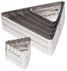 Ateco 6 Piece Double Sided Triangle Cutter Set, Stainless Steel