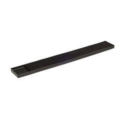 Browne Bar Drainer Mat, 3" x 24", Black