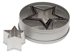 Ateco 5 Piece Plain Star Cutter Set, Stainless Steel, FINAL SALE
