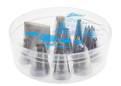 Ateco 12 Piece Large Tube Piping Tip/Decorating Set w Storage Box