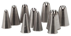 Ateco 10 Piece Closed Star Piping Tip/Decorating Tube Set