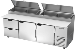 Beverage-Air DPD93HC-2 Two Drawer Two Door Pizza Prep Table, 93"