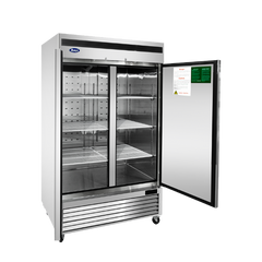 Atosa MBF8503GR Bottom Mount Double Stainless Steel Door Reach-In Freezer, 55", 115/60/1