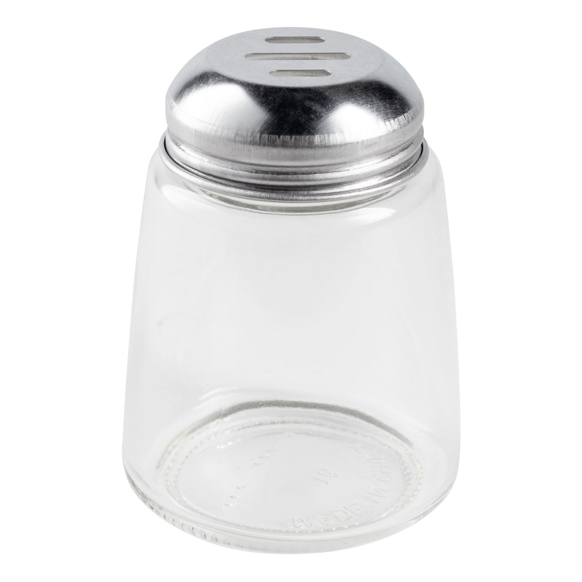 American Metalcraft Cheese Shaker, Slotted Top, 8 oz, Glass/Stainless Steel