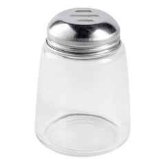 American Metalcraft Cheese Shaker, Slotted Top, 8 oz, Glass/Stainless Steel