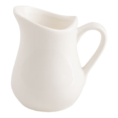 American Metalcraft Bell Shaped Creamer, White Porcelain