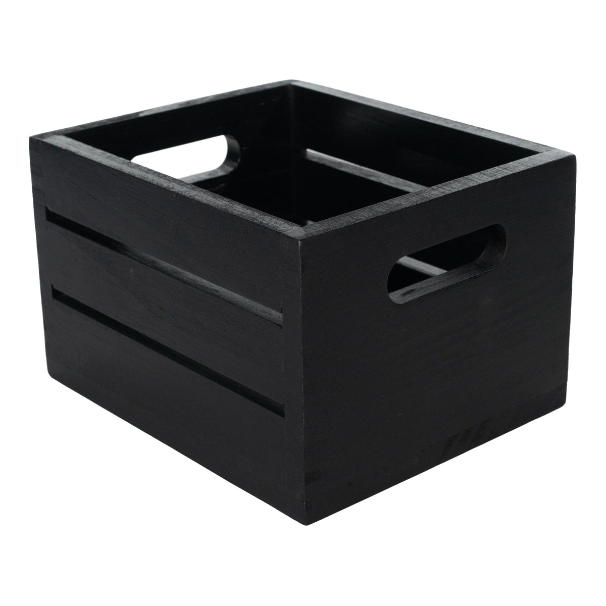 American Metalcraft Rectangular Caddy / Crate,  7 1/2" x 6 1/4" x 4 3/4", Black