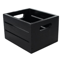 American Metalcraft Rectangular Caddy / Crate,  7 1/2" x 6 1/4" x 4 3/4", Black