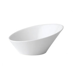 Anton Black Bevel Bowl, 6.25", White (12-pack)