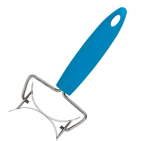 Ateco Rolling Circle Cutter, 2.5" Diameter, Stainless Steel/Blue Silicone