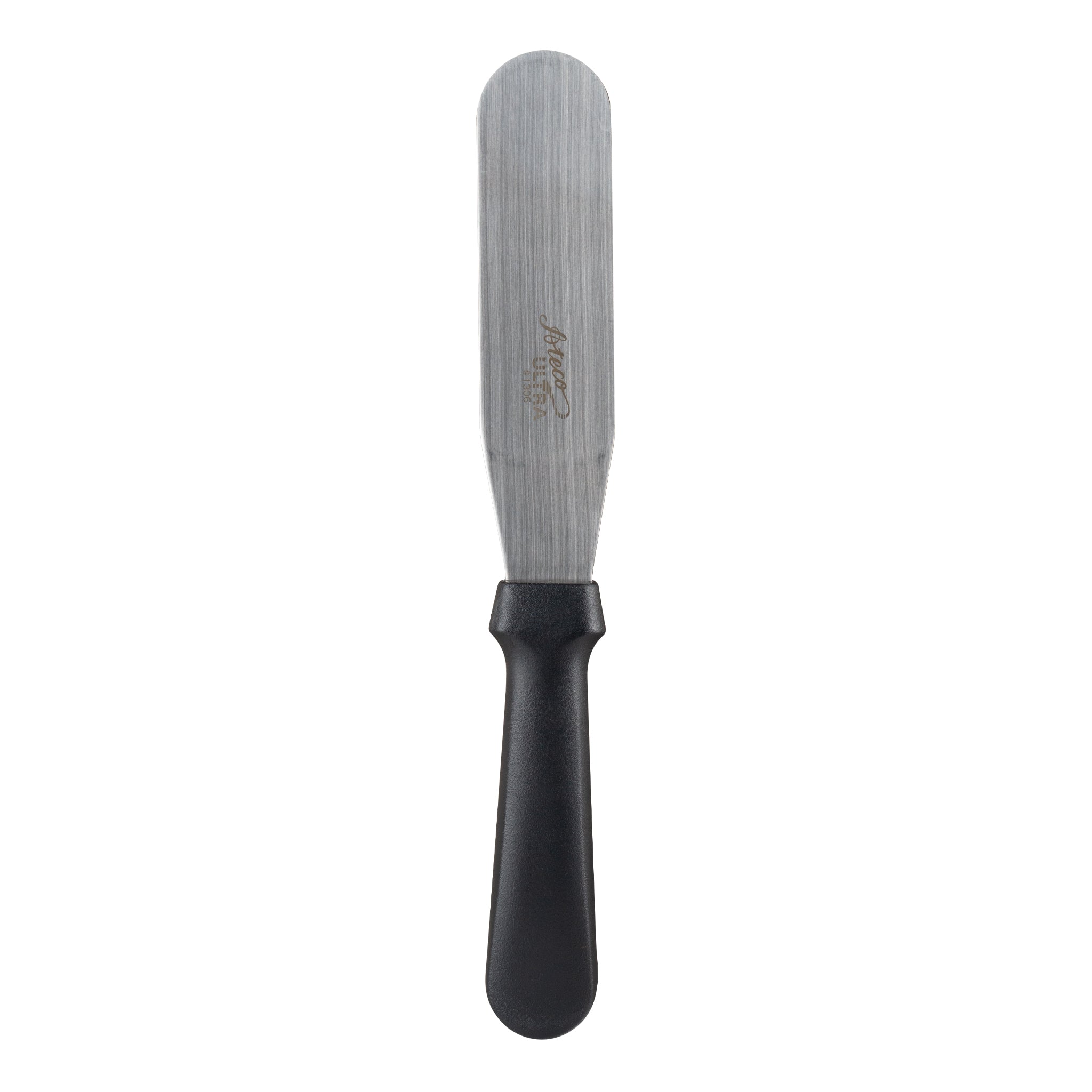 Ateco Straight Spatula, Black Plastic Handle
