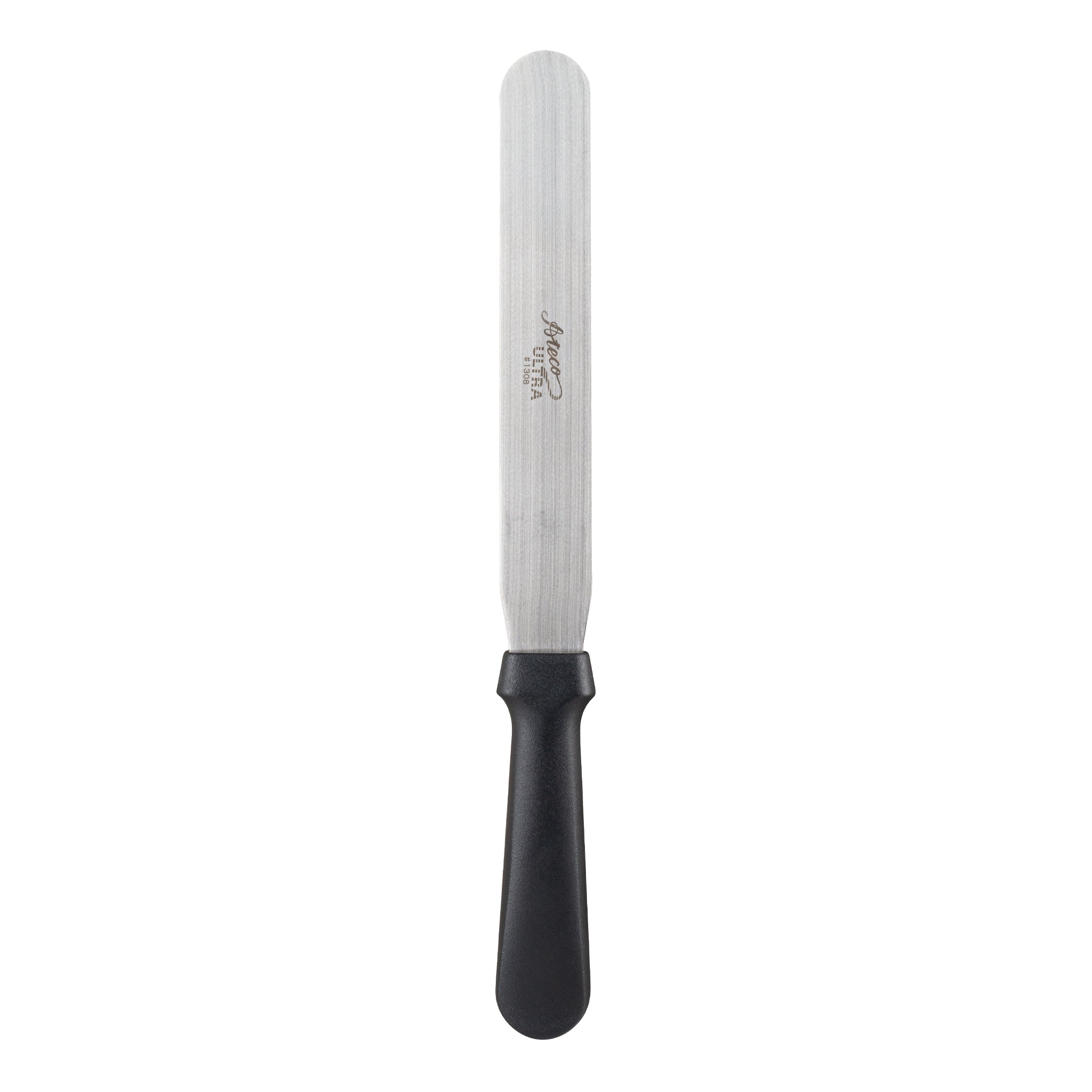 Ateco Straight Spatula, Black Plastic Handle