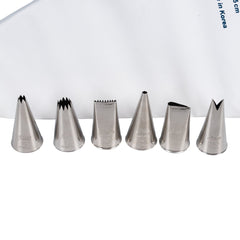 Ateco 8 Piece Piping Tip and Decorating Set with 10" Flex Bag