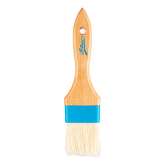 Ateco Flat Pastry Brush, White Natural Boar Bristles, Wood Handle