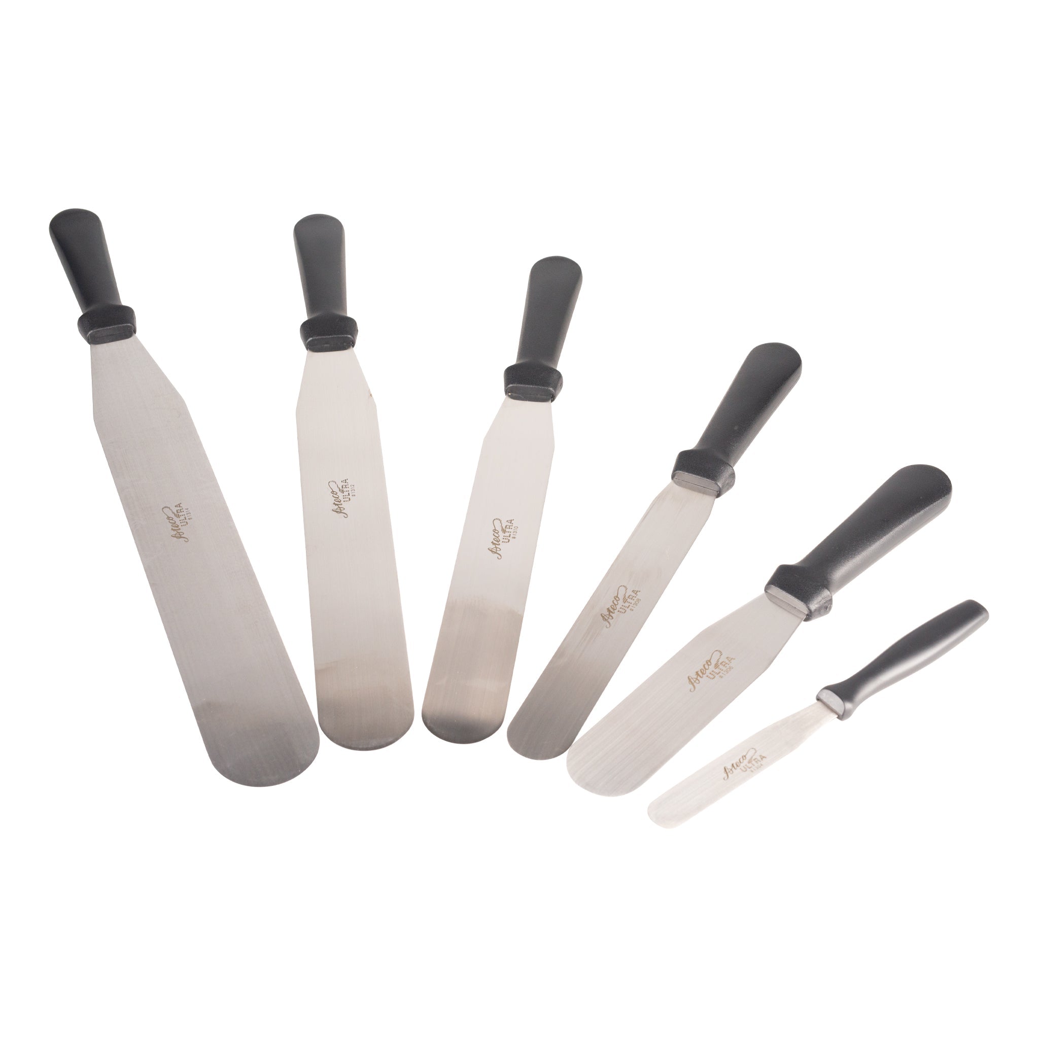 Ateco Straight Spatula, Black Plastic Handle