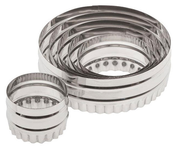 Ateco 6 Piece Double Sided Round Cutter Set, Stainless Steel