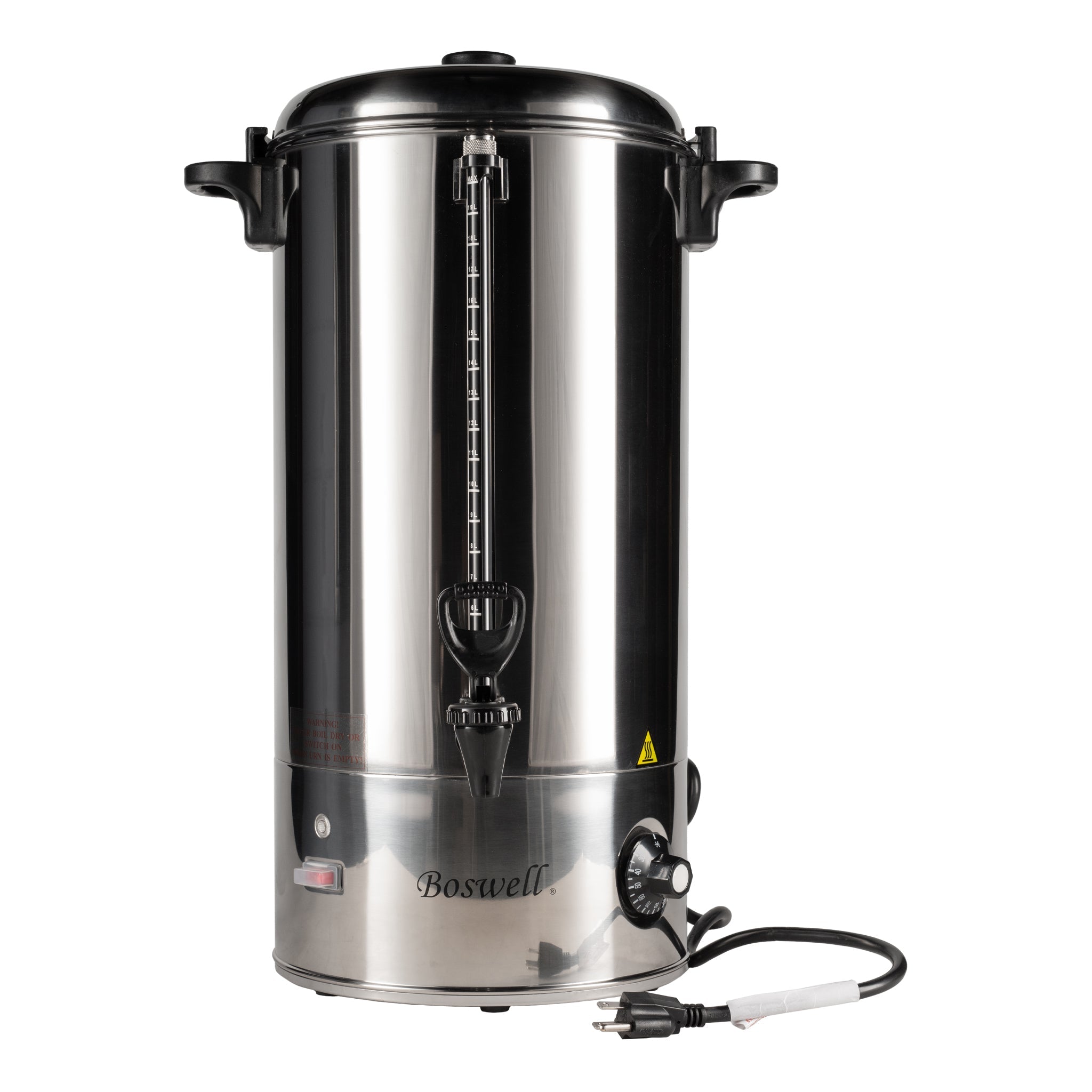 Boswell PU200 Hot Water Boiler, 100 Cup, Stainless Steel, 120V