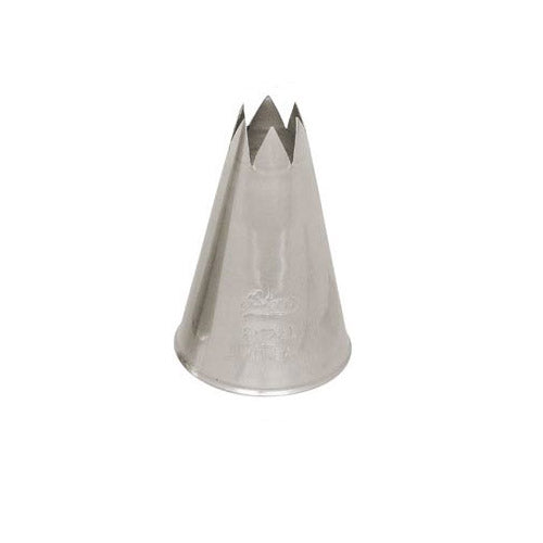 Ateco Open Star Piping Tip, Stainless Steel