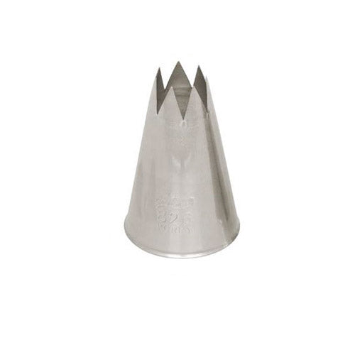 Ateco Open Star Piping Tip, Stainless Steel