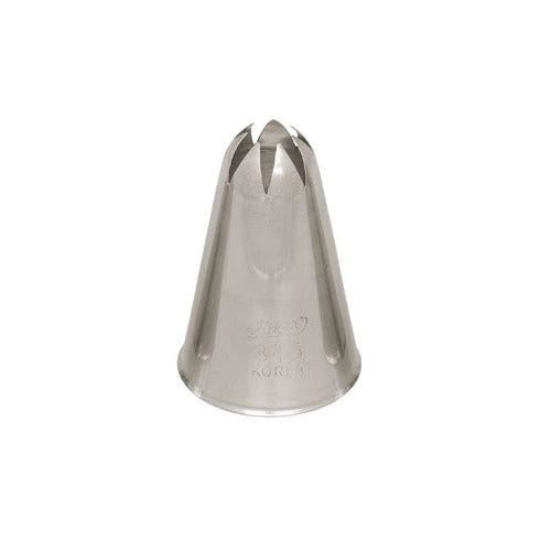 Ateco Closed Star Piping Tip, Stainless Steel