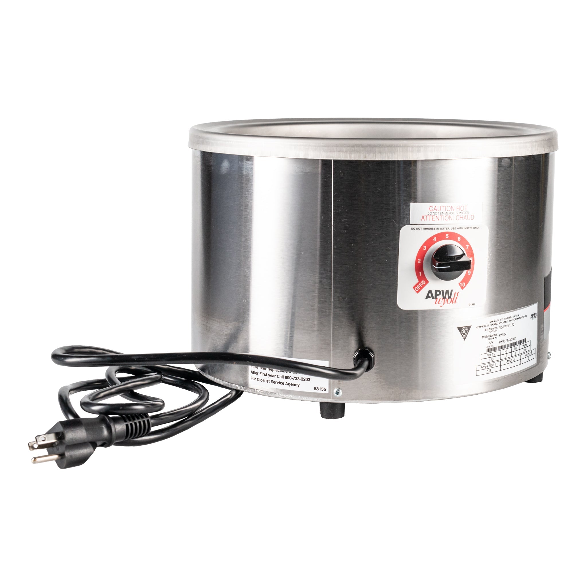 APW Wyott Classic Round Countertop Warmer