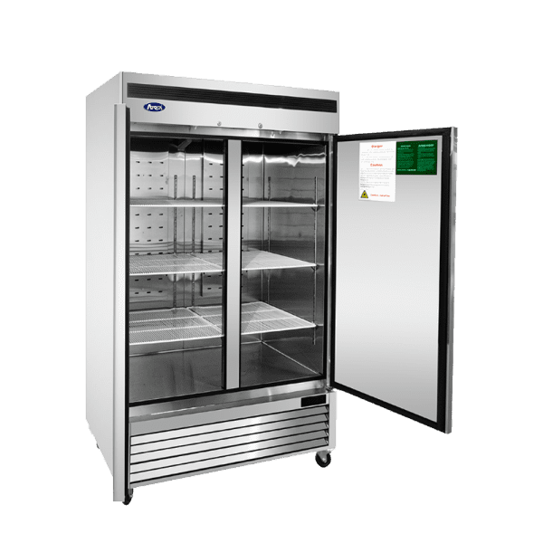 Atosa MBF8507GR Bottom Mount Double Stainless Steel Door Reach-In Refrigerator, 55", 115/60/1