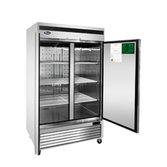 Atosa MBF8507GR Bottom Mount Double Stainless Steel Door Reach-In Refrigerator, 55", 115/60/1