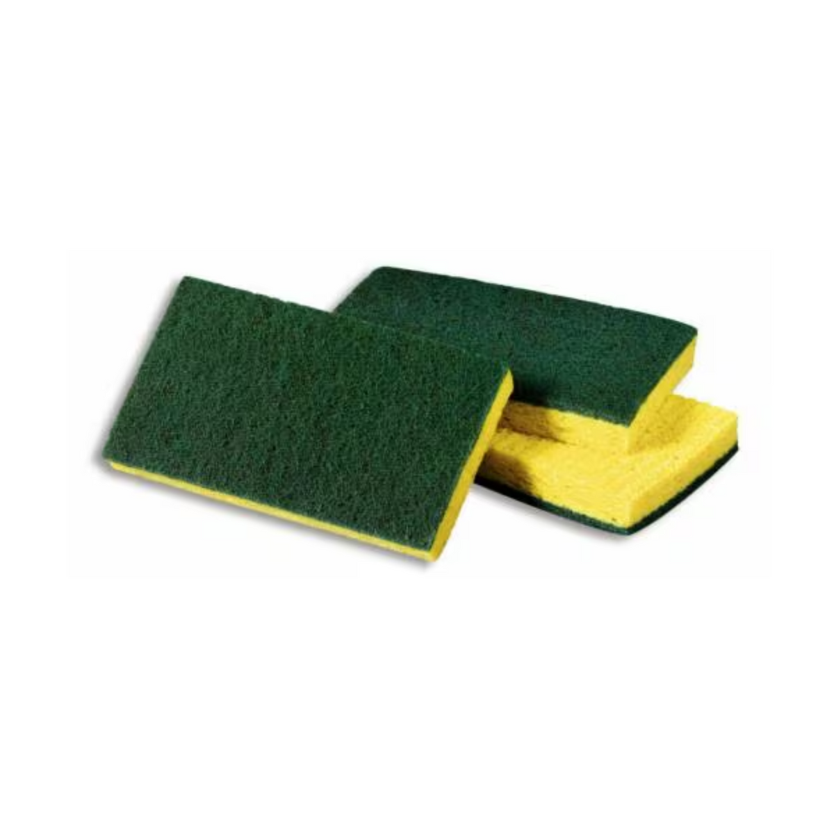 3M Scotch-Brite Medium Duty Scrub Sponge, 3 5/8" x 6", Green/Yellow