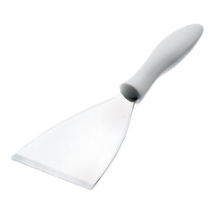 Browne Beveled Scraper, 4" x 4.5" Blade, White Handle