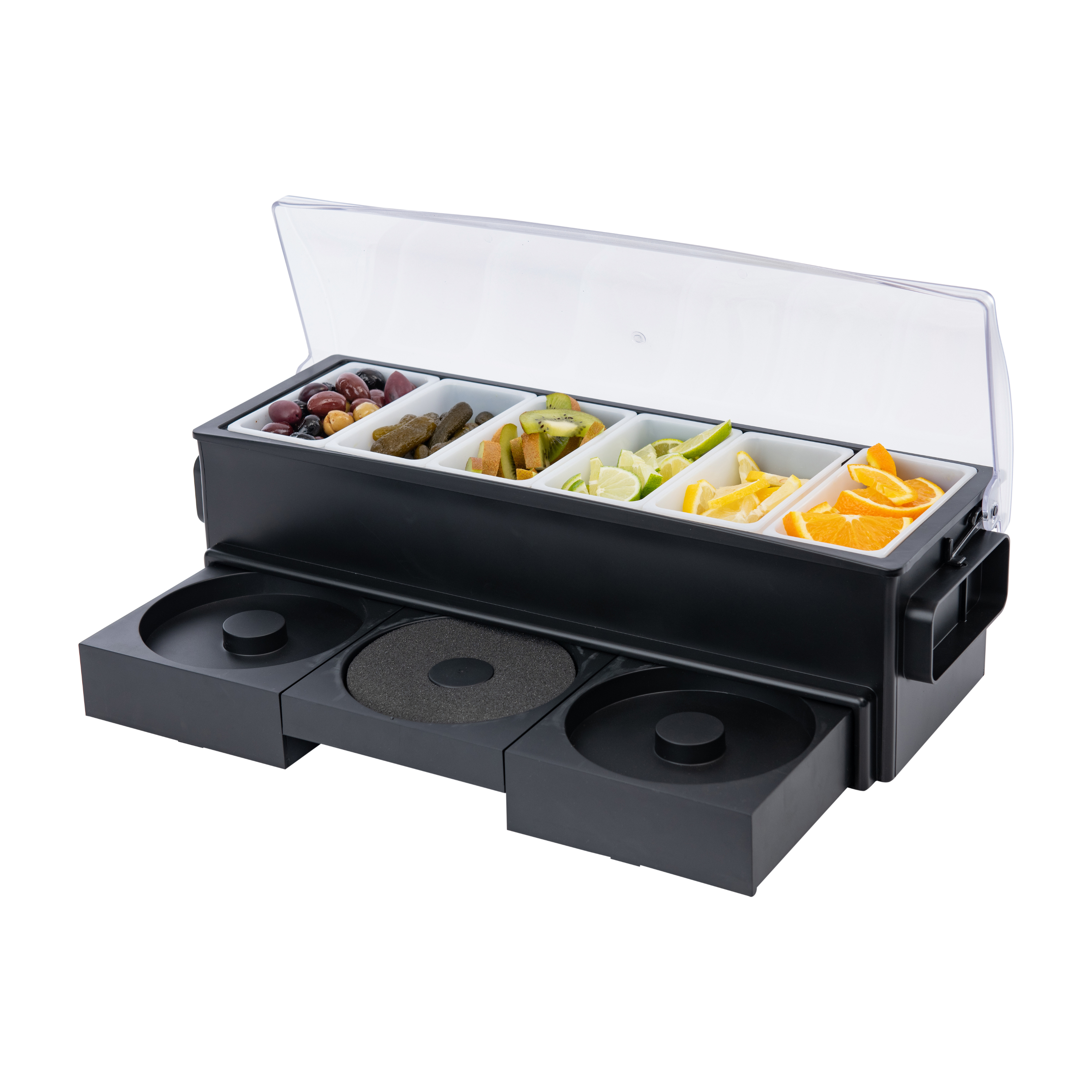 Browne All-In-One Bar Caddy, 6 Compartments and Rimmer Station