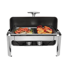 Browne Cadence Roll Top Chafer, Rectangular, Stainless Steel