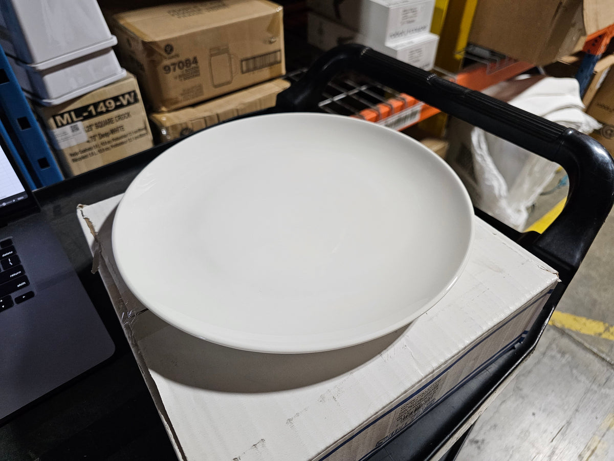 Ariane Couple Plate, 11 1/3", White Porcelain, (6-pack), FINAL SALE