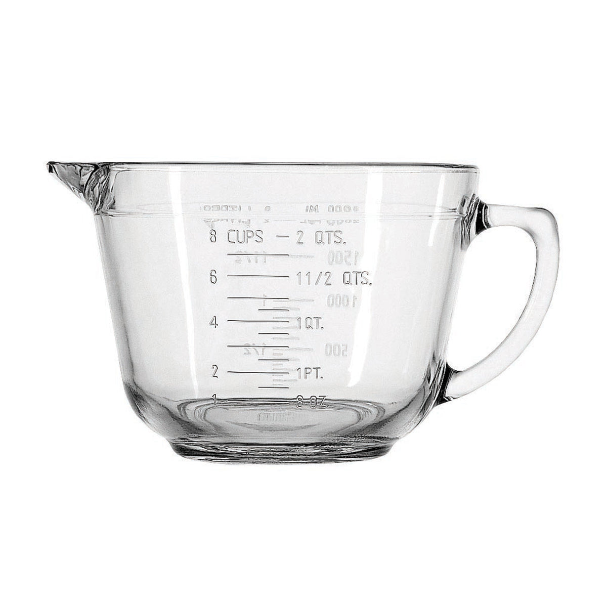 Anchor Measuring Cup / Batter Bowl, 2 qt, Glass