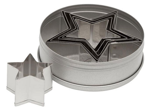 Ateco 5 Piece Plain Star Cutter Set, Stainless Steel, FINAL SALE