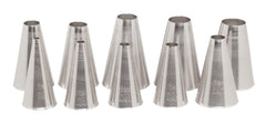 Ateco 10 Piece Plain Piping Tip/Decorating Tube Set