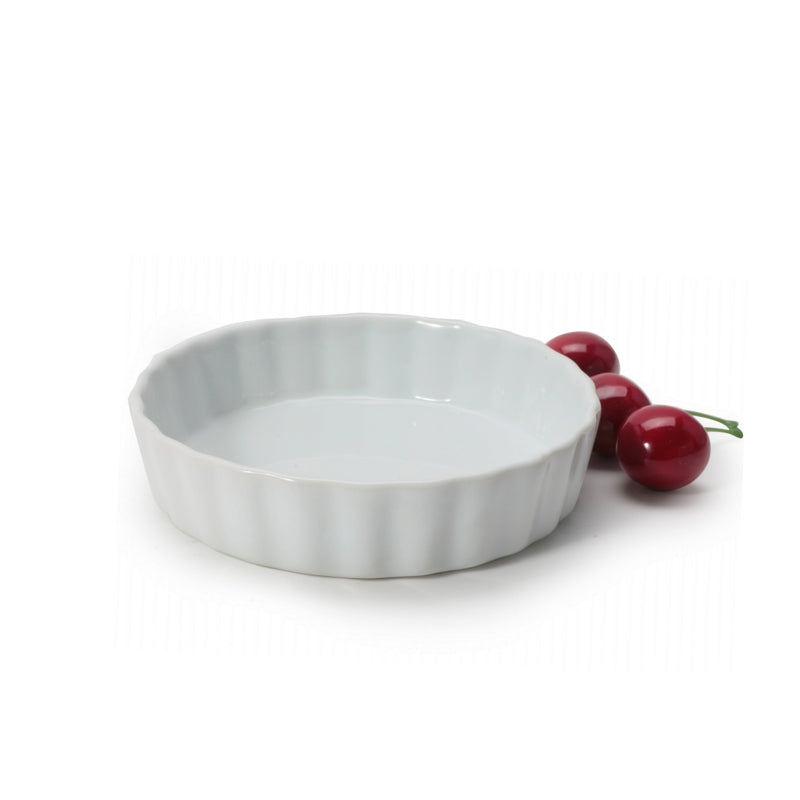 BIA Quiche / Tart Dish, 5", White Porcelain