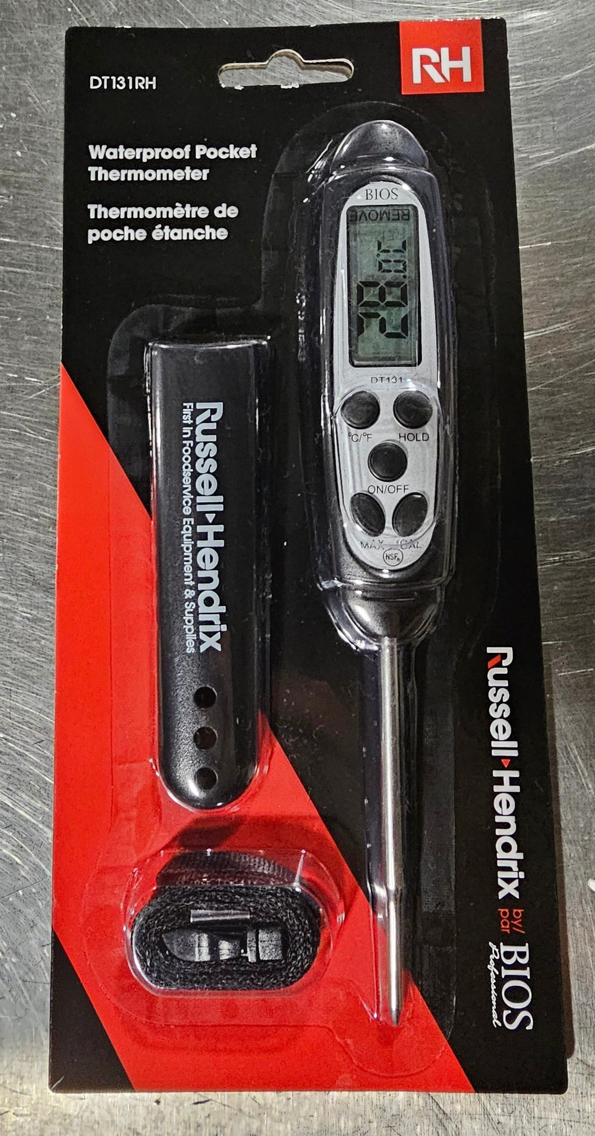 BIOS Waterproof Digital Pocket Thermometer with Russell Hendrix Logo, FINAL SALE