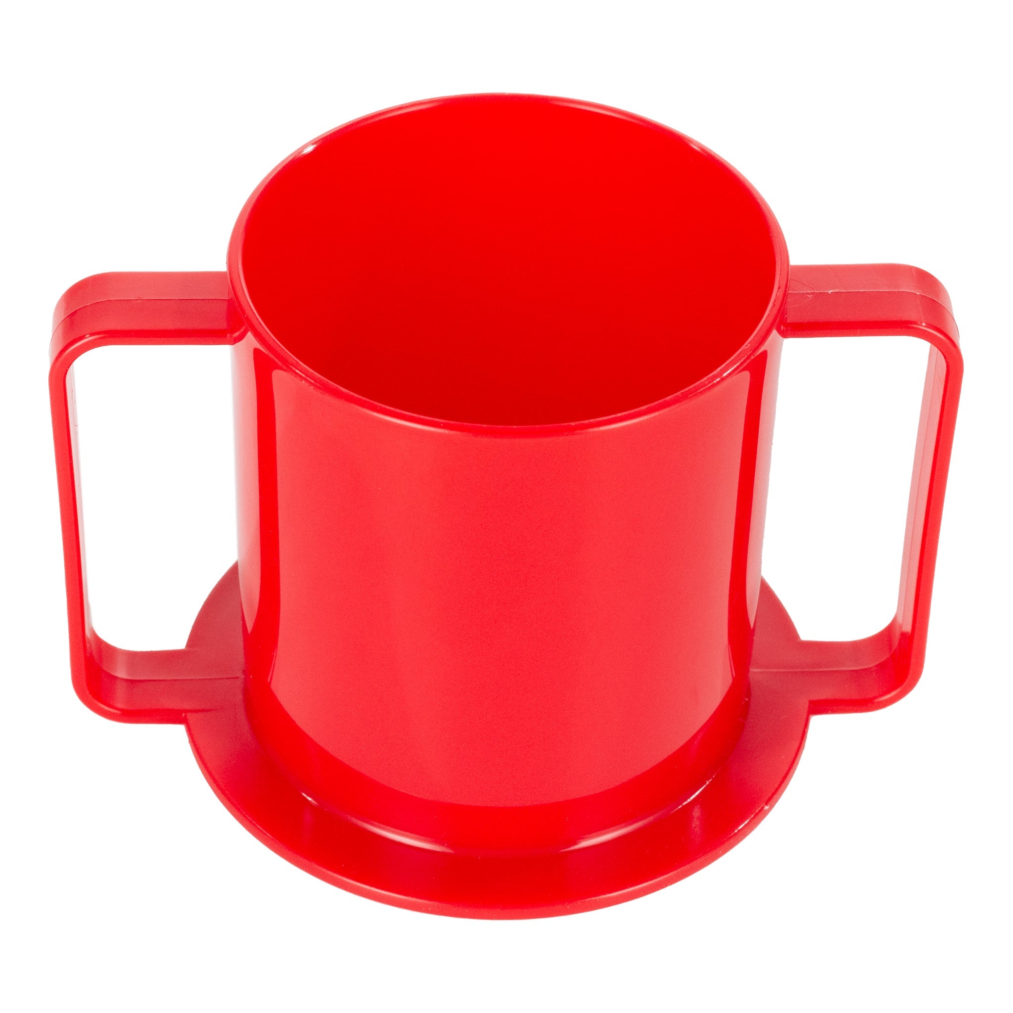 BIOS Two-Handled Mug with 2 Lids, 8 oz, Red