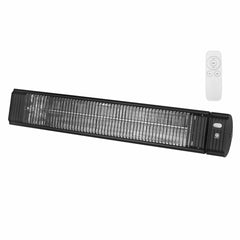 Aura Wall Mounted Outdoor Heater, Remote Operated, 27", 120V, 1500W, Black Aluminum