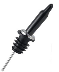 BarProducts Narrow Liquor Pourer Covers, Black Silicone (12-pack)
