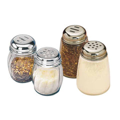 American Metalcraft Cheese Shaker, Slotted Top, 8 oz, Glass/Stainless Steel